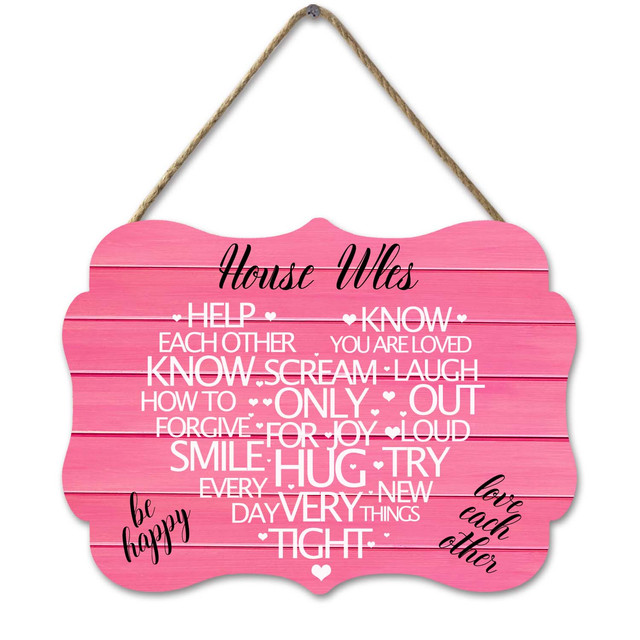 Ymaotrade House Rules Home Signs House Decoration Plaques Kitchen Signs ...
