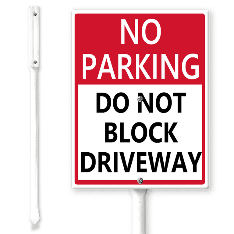 Ymaotrade No Parking Signs, Do Not Block Driveway Signs with