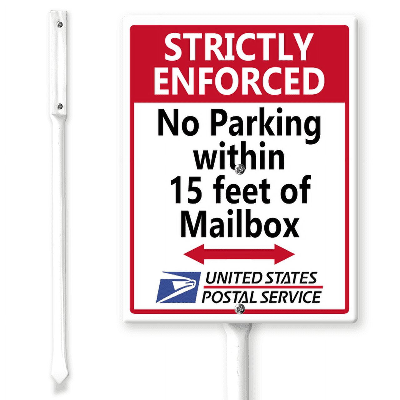 Ymaotrade No Parking 15 Feet of Mailbox Yard Sign with Stakes 4.6×6in ...