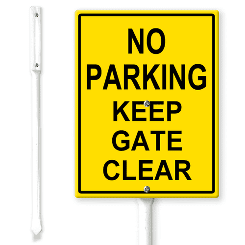 Ymaotrade No Parking Keep Gate Clear Yard Sign with Stakes 8×12in ...