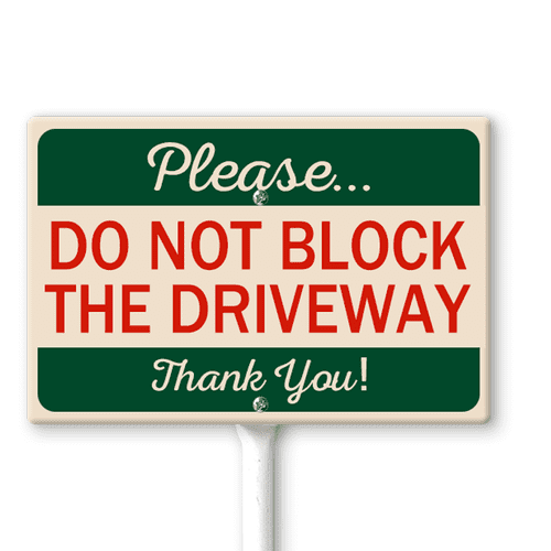Ymaotrade Please Do Not Block The Driveway Thank You Yard Sign with ...