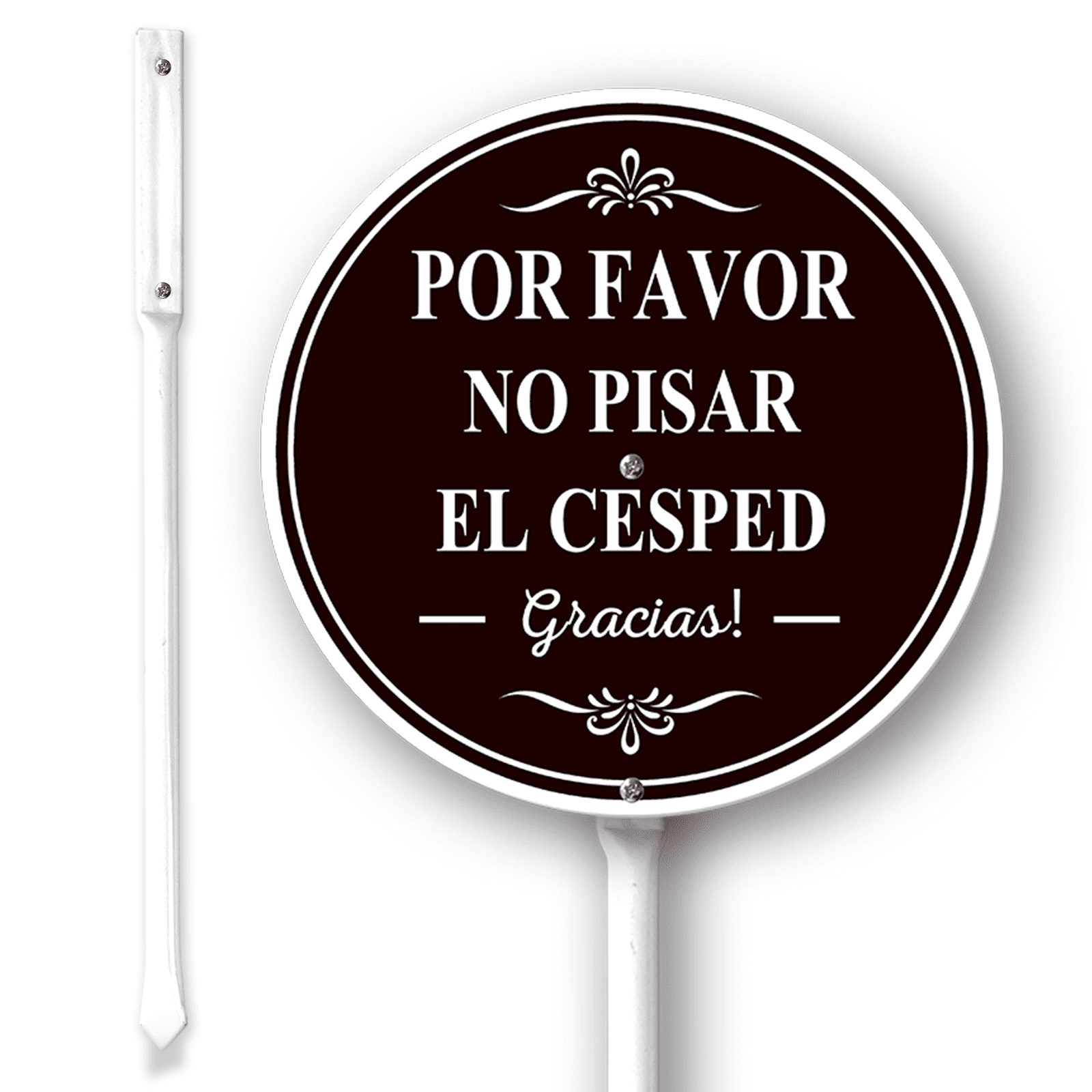 Schild „Por Favor No Pisar El Cesped“ – Aluminium 25,4x35,6 Cm, Wetterfest Für Garten & Rasen