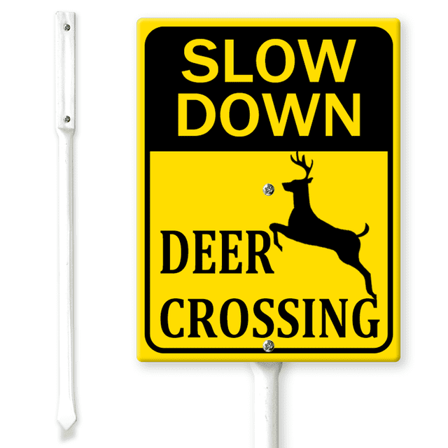 Lustiges Warnschild 'Deer Crossing' - Rustikale Gartendeko Für Tierliebhaber