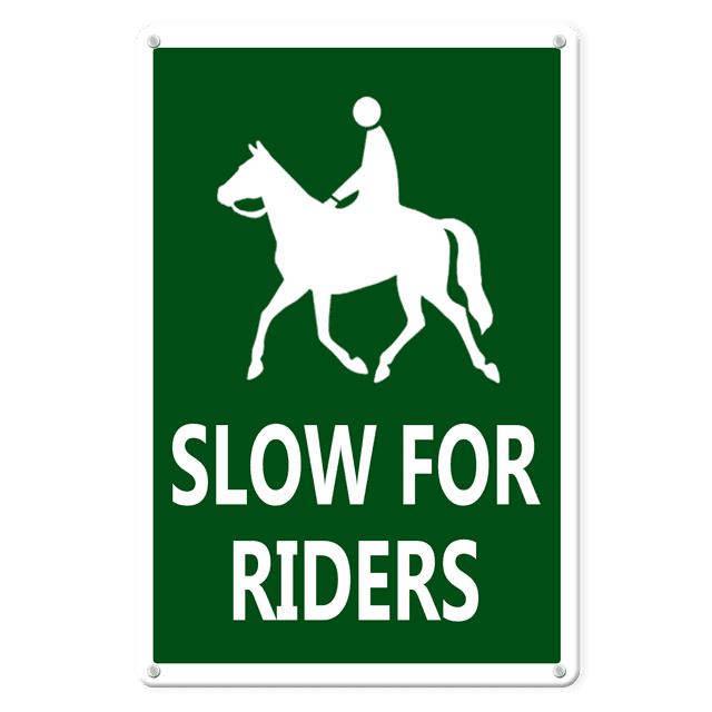 Ymaotrade Slow For Riders Aluminium Sign 5×8in, Sturdy Aluminum Sign ...