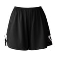 thumbnail image 1 of Ymauqau Women's Plus Size Lounge Shorts Ice Silk Elastic High Waisted Wide Leg Pajama Shorts Soft Comfy Sleep Shorts, 1 of 4