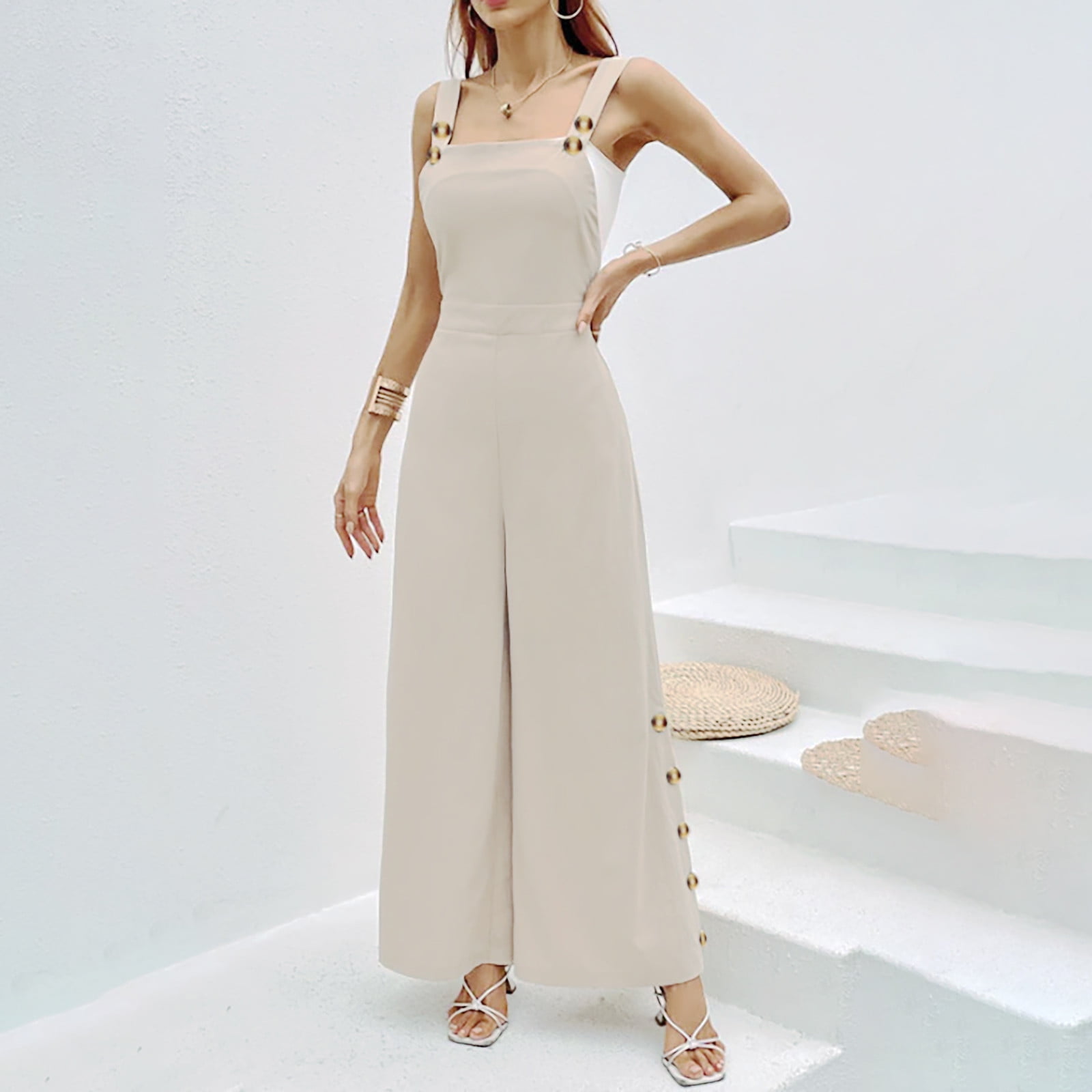 Ymeng Women Wide Leg Dress Pants Clearance Ladies' Solid Color Casual