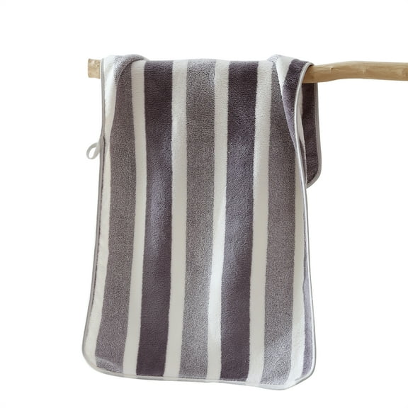 Ymhoo Hand Towels for Bathroom 15 x 31 Inches Soft Absorbent for Face Spa Bath Gym Kitchen Hanging Hand Towels, Striped Decorative Towel