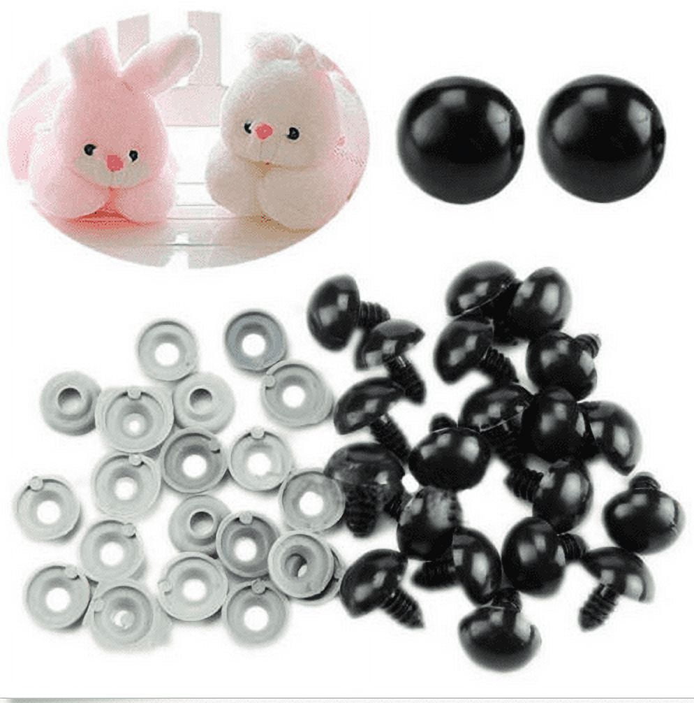 20/40pcs 7-12mm Doll Animal Children Black For White Bear Puppet Crafts Oval  Safety Eyes Plush Doll Accessories 9X12MM 20PCS 