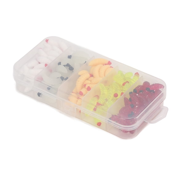 Ymiko 125pcs/box Soft Bait Worms Fishing Lures Luminous PVC Glow Soft Lure Baits For Bass Fishing,Luminous Soft Bait Worms,Soft Lure Baits