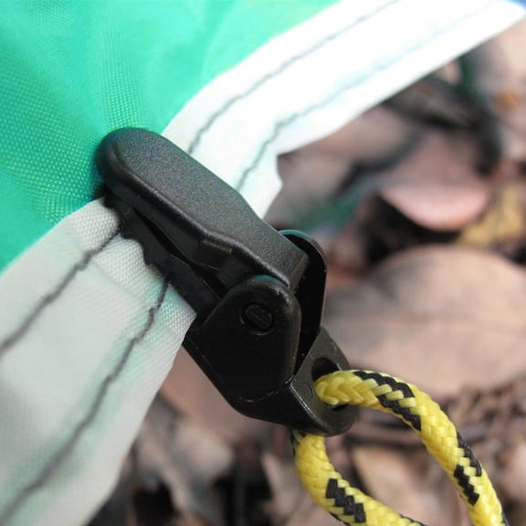 Ymiko 20Pcs Outdoor Camping Tarp Tighten Tool Plastic Alligator Clip Clamp Snap Black