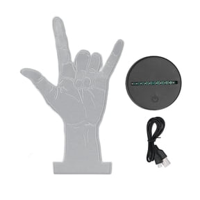 Ymiko 3D Sign Language I Love You Light,3D Sign Language I Love You Night Light Touch Control USB Or Battery Powered Night Light For Valentine's Day,3D Colorful I Love You Night Light