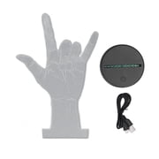 Ymiko 3D Sign Language I Love You Light,3D Sign Language I Love You Night Light Touch Control USB Or Battery Powered Night Light For Valentine's Day,3D Colorful I Love You Night Light
