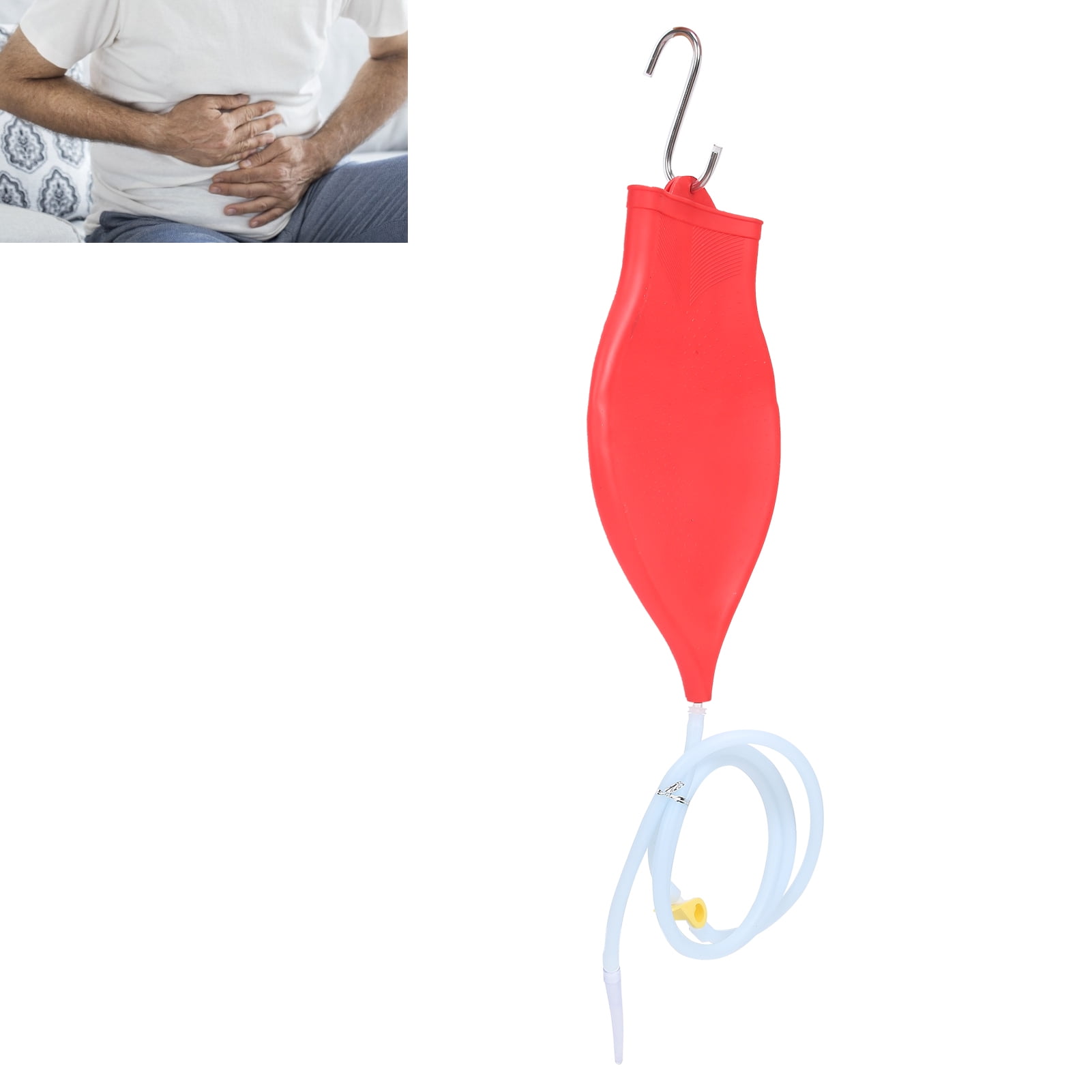 Ymiko 3L Silicone Enema Bag Reusable Enema Bag Kit Home Colon Cleansing Detox Enemas Bag,Enema