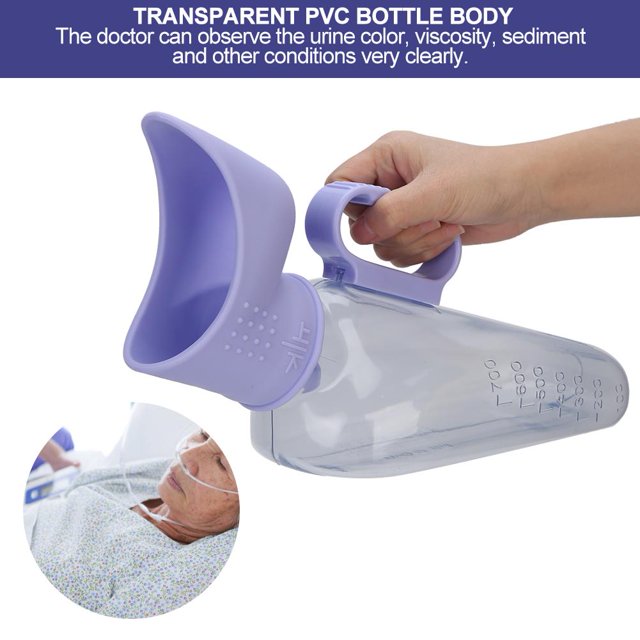 Ymiko 700ml Female Urine Collection Container Spill Proof Urinal Funnel Collector For Elderly