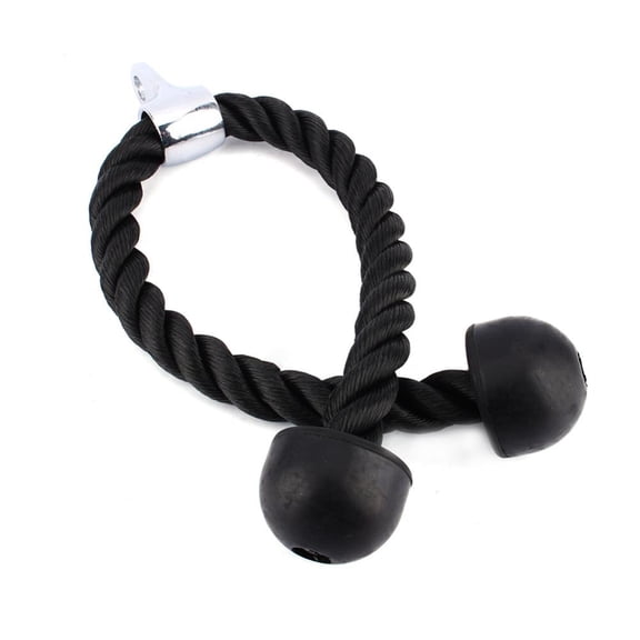 Ymiko 70cm Black Tricep Rope Pull Press Down Push Pull Cord Multi Gym Lat Bar Cable Attachment,Triceps Rope