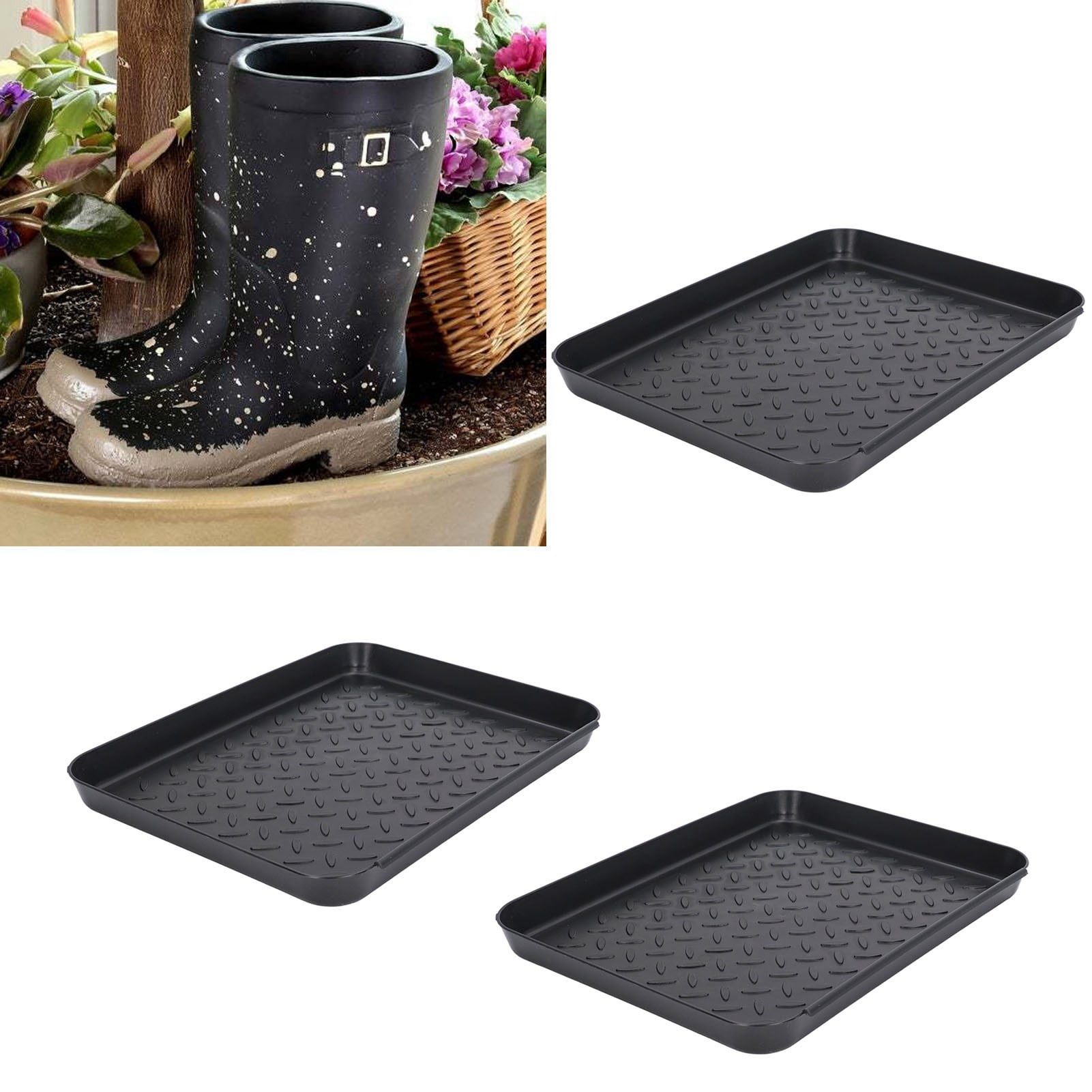 Ymiko Boot Mat Tray,Wet Shoe Mats,Shoe Tray Durable Plastic Space