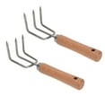 thumbnail image 1 of Ymiko Claw Rake With Wooden Handle,2PCS Garden Claw Rake With Wooden Handle Stainless Steel Rake Handheld Cultivator Tool,Garden Hand Cultivator, 1 of 8