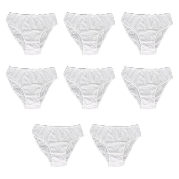 Ymiko Cotton Panties,Women Disposable Panties,8pcs Women Disposable Underwear Hospital Travel Portable White Soft Breathable Postpartum Cotton Panties
