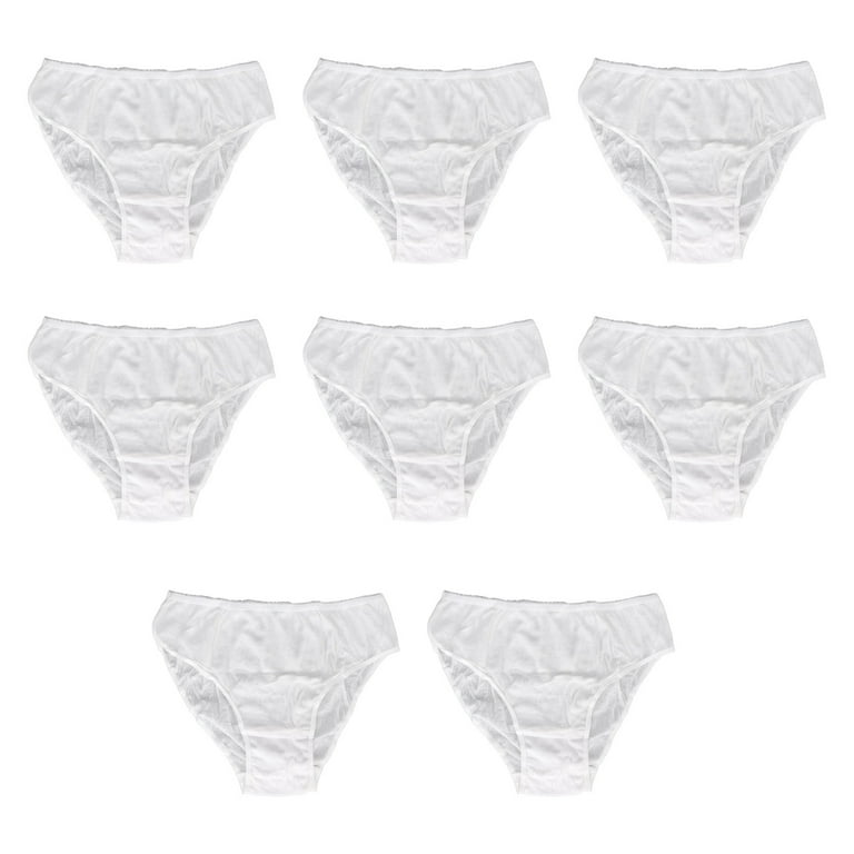 Ymiko Cotton Panties,Women Disposable Panties,8pcs Women Disposable Underwear  Hospital Travel Portable White Soft Breathable Postpartum Cotton Panties 