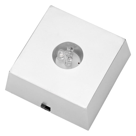 Ymiko LED Light Display Plate,7 Colorful LED Light Base,7 Colorful LED Light Base Display Stand Crystal Light Holder Small Trapezoidal Light Base