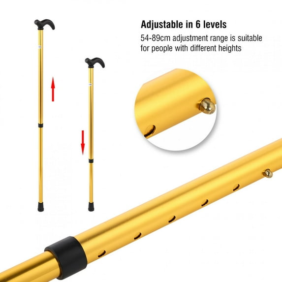 Ymiko Outdoor Foldable Walking Stick, Walking Stick, Anti-Skid Walking Cane Stick For Hiking Mountaineering Camping Travel