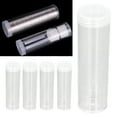 thumbnail image 1 of Ymiko Round Clear  Tube,Dime Storage Tubes,Round Clear  Tube Plastic  Storage Tubes With Cushion Sponge For 25mm / 0.98in  Collection, 1 of 8