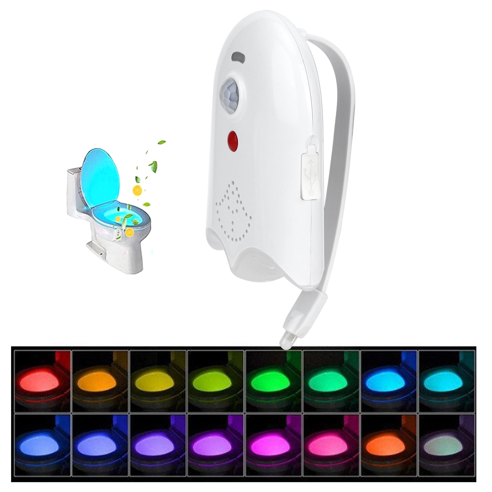 1pc 8/16 Colors LED Toilet Light, Toilet Sensor Night Light, Toilet Hanging  Light, Human Body Sensor Light, Sensor Activated LED Inside Glow Bowl Illu