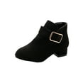 thumbnail image 1 of Ymiytan Fashion Boots for Girl Zip-Up Low Heel Ankle Booties Black 13c, 1 of 6