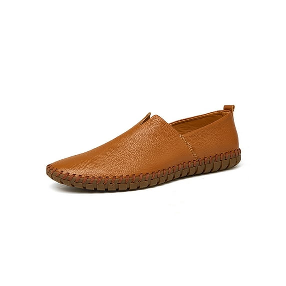 Ymiytan Men's Casual Penny Loafers Breathable Driving Boat Shoes Handmade Flats Dress Shoes