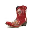 thumbnail image 1 of Ymiytan Women Fashion Wide Calf Western Cowgirl Cowboy Boots Embroidery Ankle Boots Shoes, 1 of 9