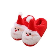 Ymiytan Women Mens Warmer Shoes Christmas Santa Claus Slippers Plush Slipper