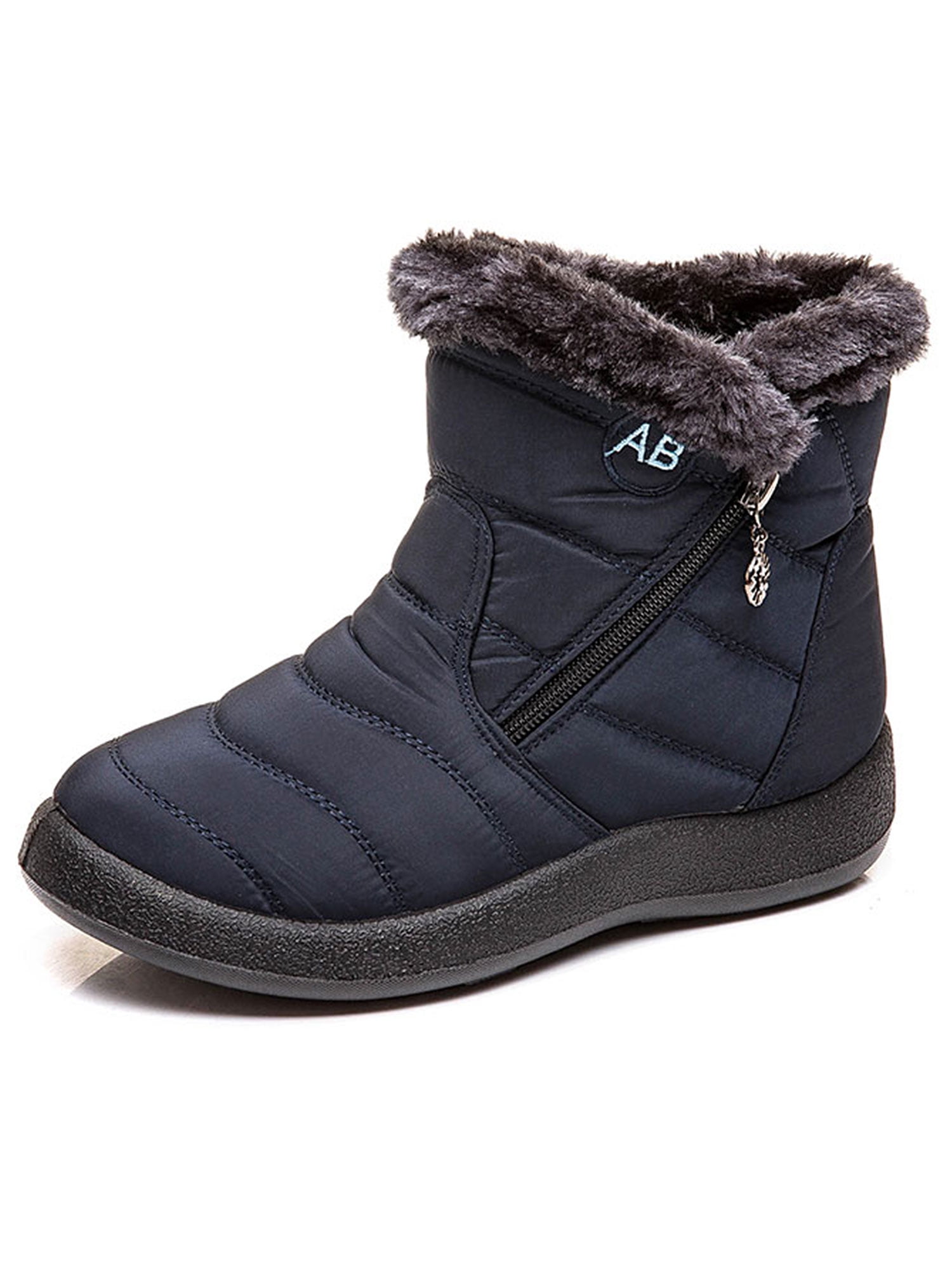 Ymiytan Womens Snow Boots Side Zippers Waterproof Winter Boots Comfort ...