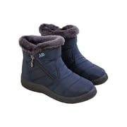 Ymiytan Womens Snow Boots Side Zippers Waterproof Winter Boots Comfort - Keeps Feet Warm & Dry - Wide Width Winter Shoes