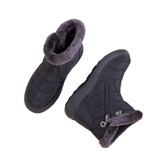 Ymiytan Womens Snow Boots Side Zippers Waterproof Winter Boots Comfort - Keeps Feet Warm & Dry - Wide Width Winter Shoes