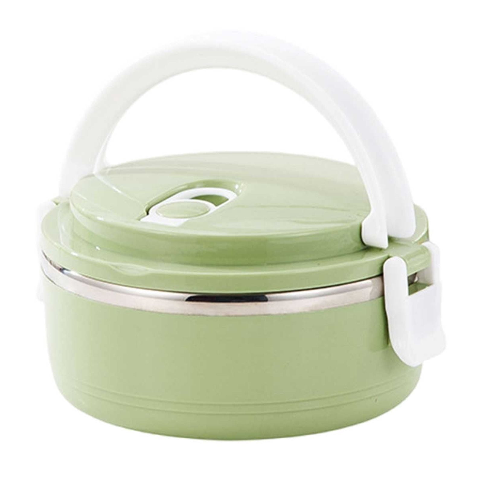 Ymkly Lunch Box Container, Portable Stainless Steel Blue Thermal Insulated Rice Noddles Lunch Box Food Container,Topper Para Comida Caliente,Pozuelos Para Lunch(Single layer)
