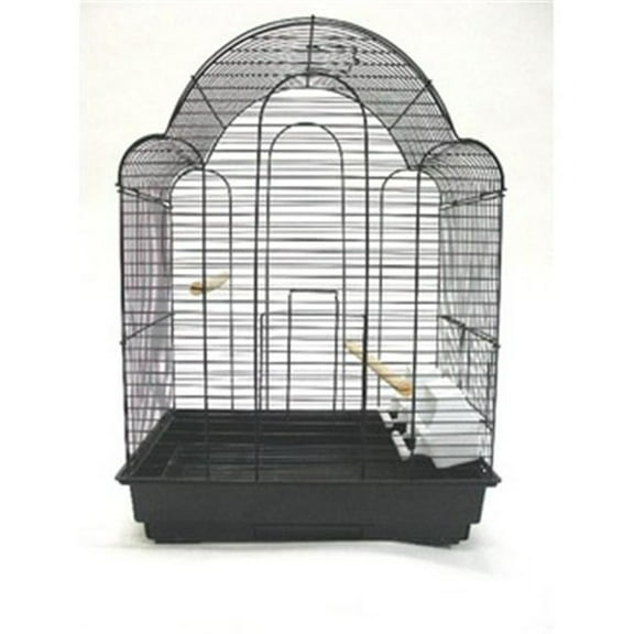 YML 1704BLK Shell Top Bird Cage in Black