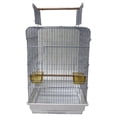 thumbnail image 1 of Ymlgroup 3 by 4" Bar Spacing Open Top Small Parrot Cage - 18"x18x27"(Top Closed) in White, 1 of 2
