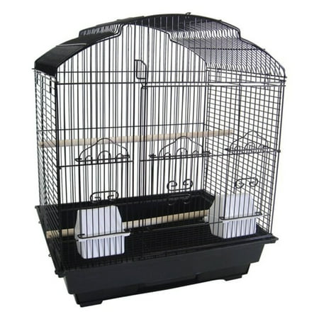 Ymlgroup 5804 3 by 8" Bar Spacing ShellTop Small Bird Cage - 18"x14" in Black