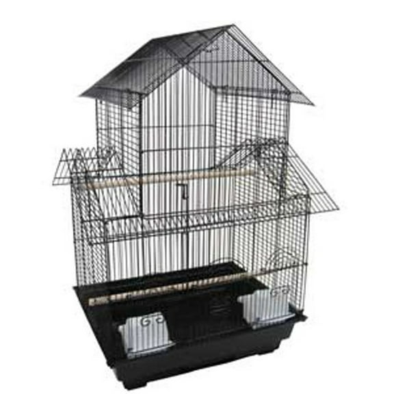 Ymlgroup 5844 3 by 8" Bar Spacing Pagoda Small Bird Cage - 18"x14" in Black