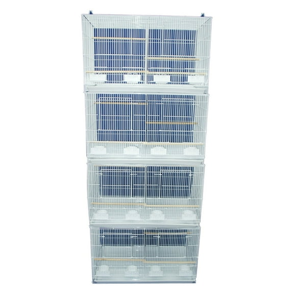 Ymlgroup Lot of 4 Medium Breeding Cages with Divider, White