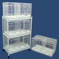 thumbnail image 1 of Ymlgroup Lot of 4 Medium Breeding Cages with One 3 Tie Stand - White, 1 of 2