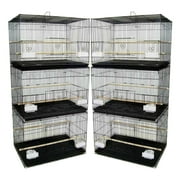 Ymlgroup Lot of 6 Small Breeding Cages, Black