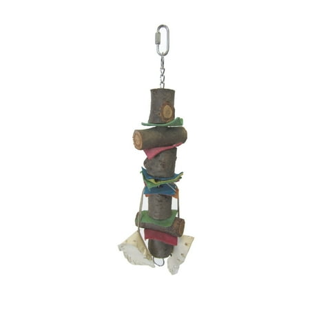 YML TW9 Small Parrot Bird Toy with Rawhide