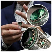 Ymller 2024 New Diamond RingDiamond Shape Round Vintage Big Ring Gemstone Saphire Ring Gift Green Ring Ring Ring Ring Large Diamond Ring Rings