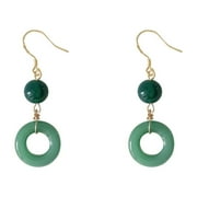 Ymller 925 Sterling Silver Earrings Green Jade Dangle Earrings For Women Deals Of The Day Clearance Prime Womens