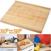 Ymokee Kneading Board, 24 in x 20 in Wood Pastry Board for Kitchen, Bread Chopping Board