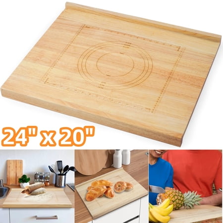 Ymokee Kneading Board, 24 in x 20 in Wood Pastry Board for Kitchen, Bread Chopping Board