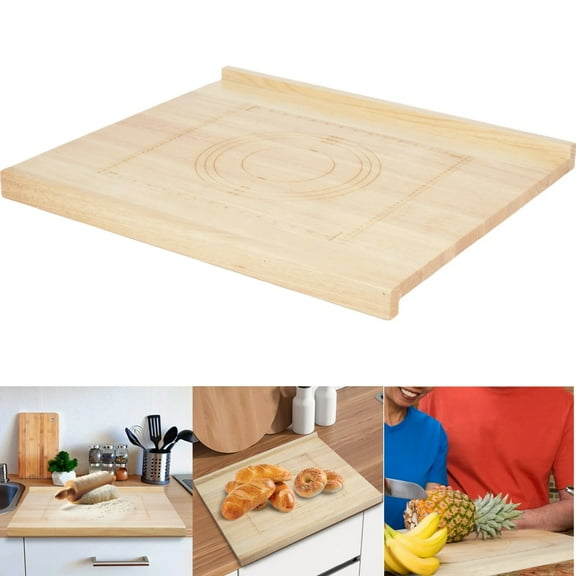 Ymokee Kneading Board, 24 in x 20 in Wood Pastry Board for Kitchen, Bread Chopping Board