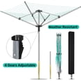 thumbnail image 1 of Ymokee Rotary Outdoor Umbrella Drying Rack Aluminum 70.9in Height with 165 ft. Clothesline, 1 of 13