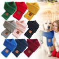thumbnail image 1 of Ympkerial Christmas Holiday Dog Bandanas Pet Apparel Gift Set Festive Knit Fleece Neck Scarf with Solid Designs for Puppy Kitten Winter Dress Up, 1 of 5